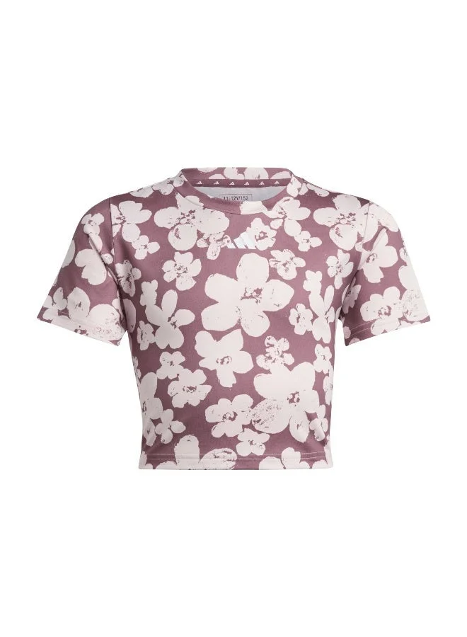 Adidas Jg Tr-Es Pri T Red Training T-Shirts 5-6Y